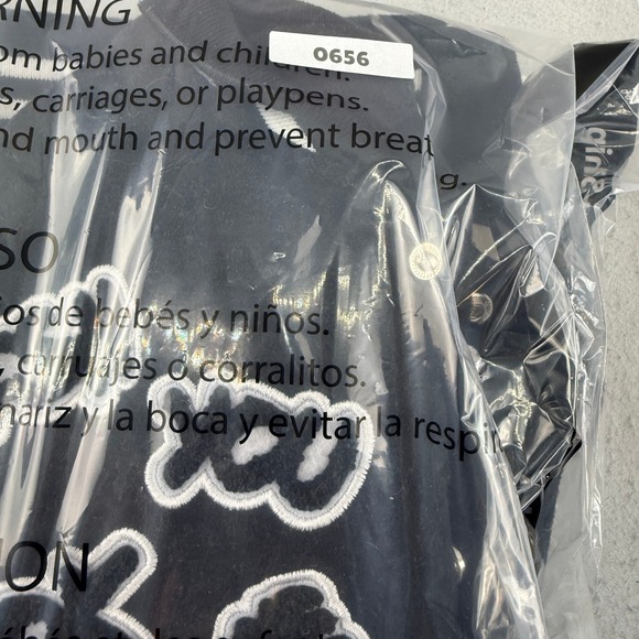 Ricco Gioventu Black "No Joke" Leather Wool Varsity Jacket - Picture 12 of 12